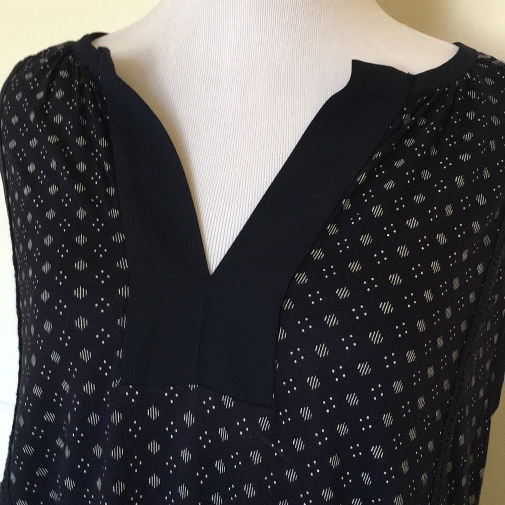Navy Sleeveless Top